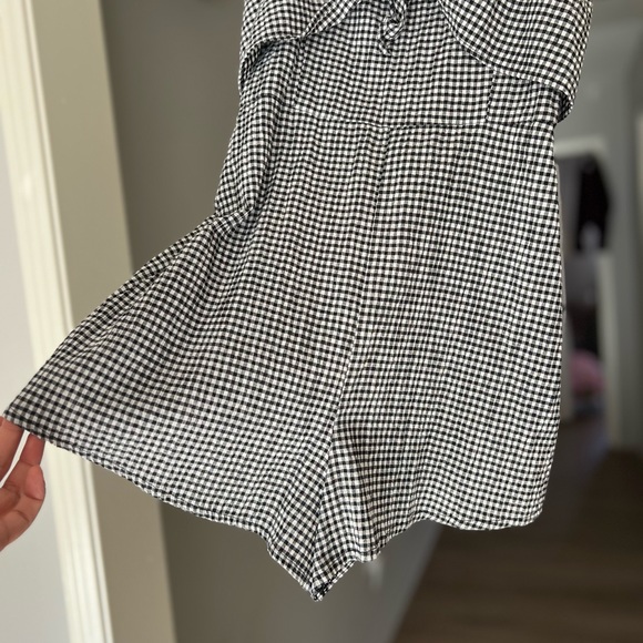 Bershka Gingham Bow Romper - Picture 4 of 8